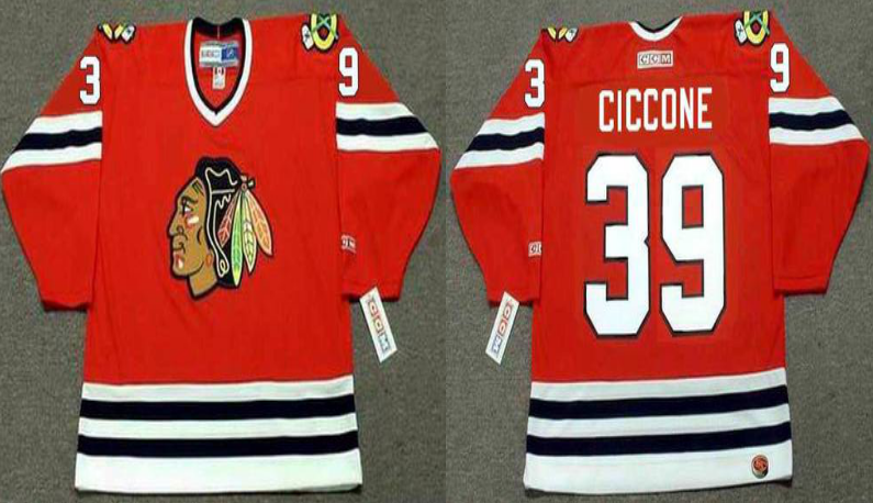 2019 Men Chicago Blackhawks 39 Ciccone red CCM NHL jerseys